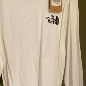 The North Face White Long Sleeve Logo Tee